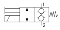 DDSG Schaltsymbol 2-2 Wege Ventil