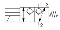 DWDS Schaltsymbol 3/2 Wege-Ventil